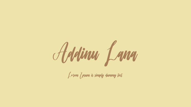Addinu Lana Font