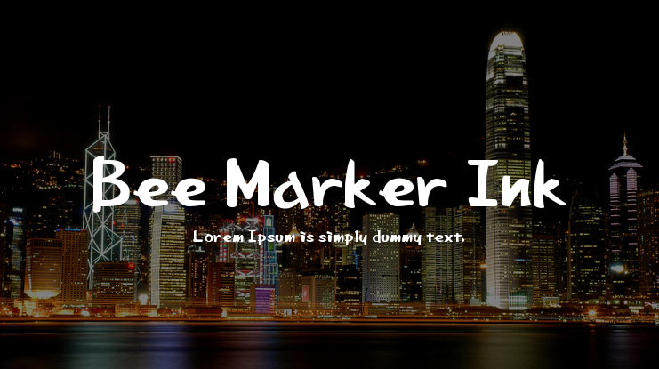 Bee Marker Ink Font