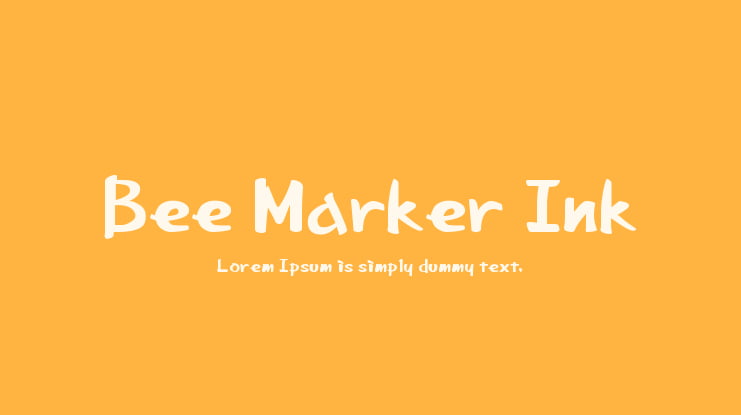 Bee Marker Ink Font