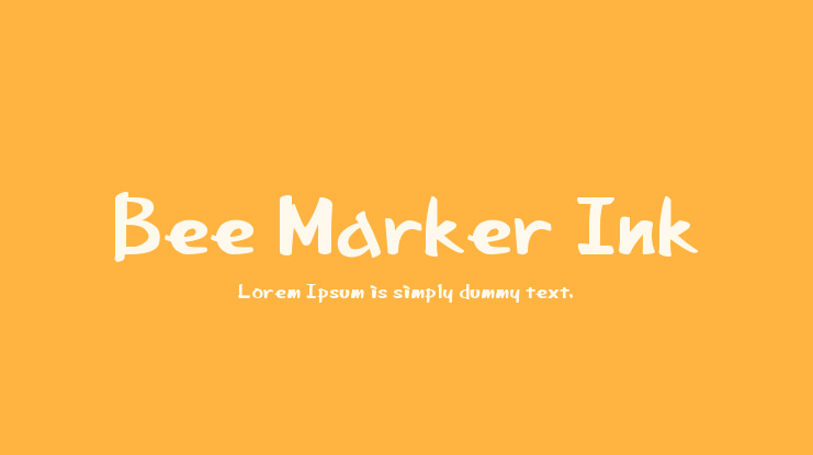 Bee Marker Ink Font