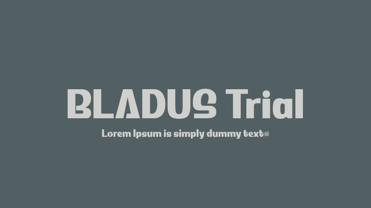 BLADUS Trial Font Family