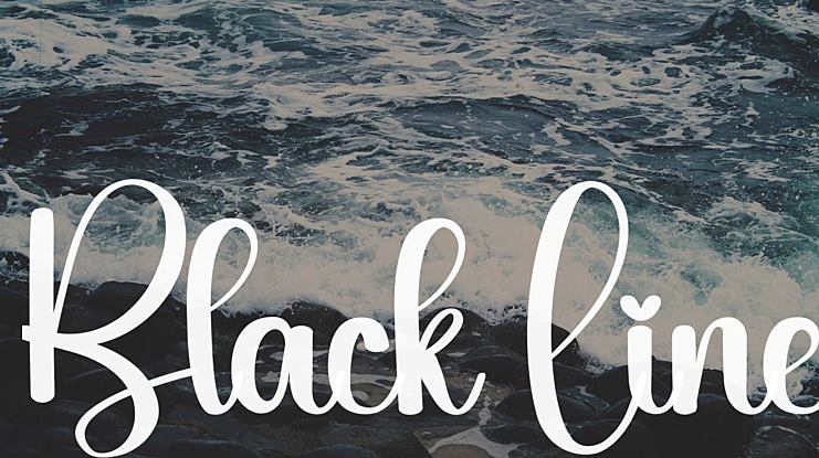 Black Line Font