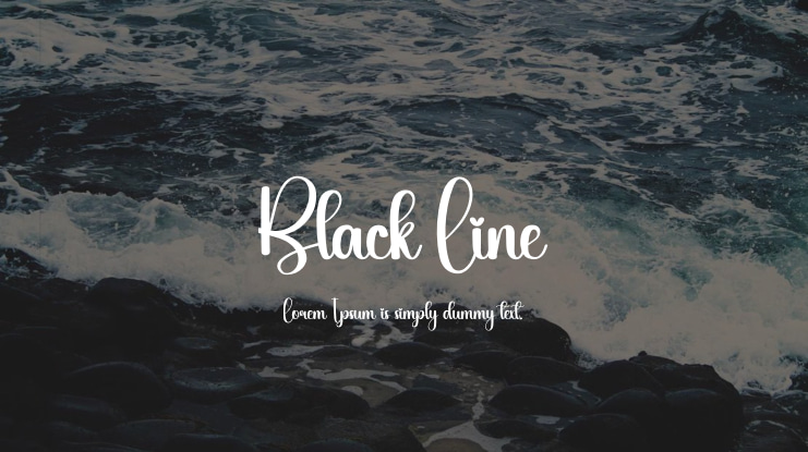 Black Line Font