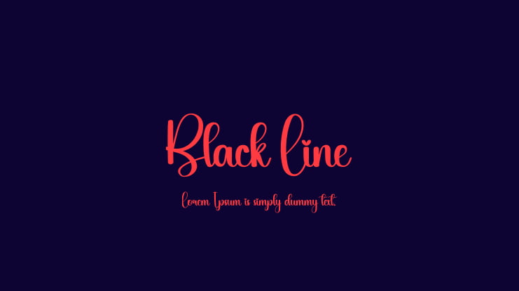 Black Line Font