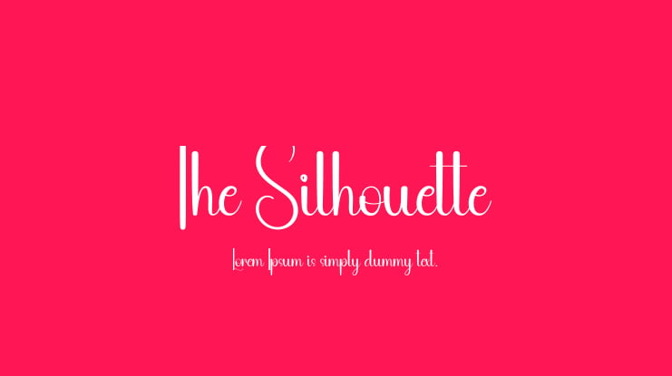The Silhouette Font