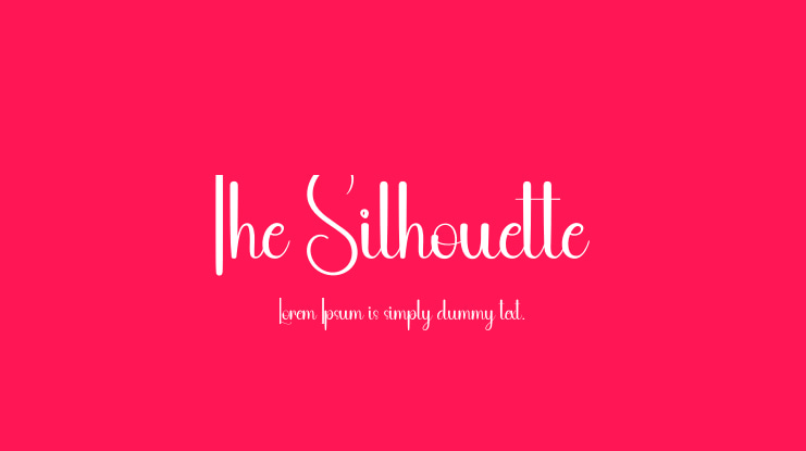 The Silhouette Font