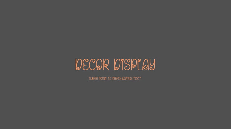 Decor Display Font