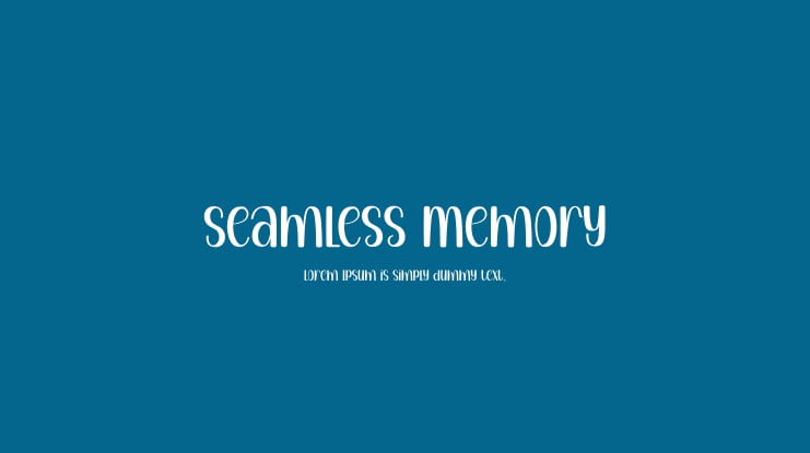 Seamless Memory Font