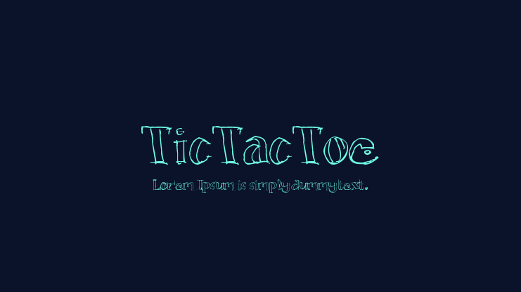 TicTacToe Font