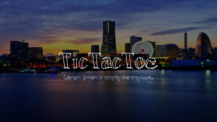 TicTacToe Font
