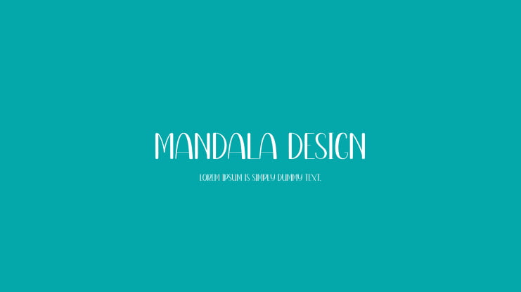 Mandala Design Font