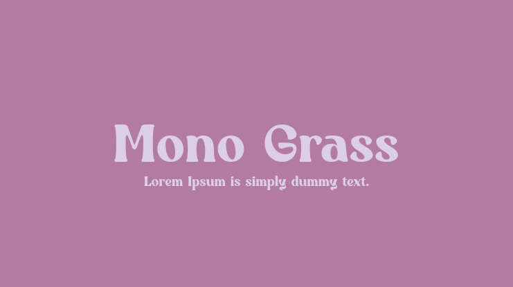 Mono Grass Font