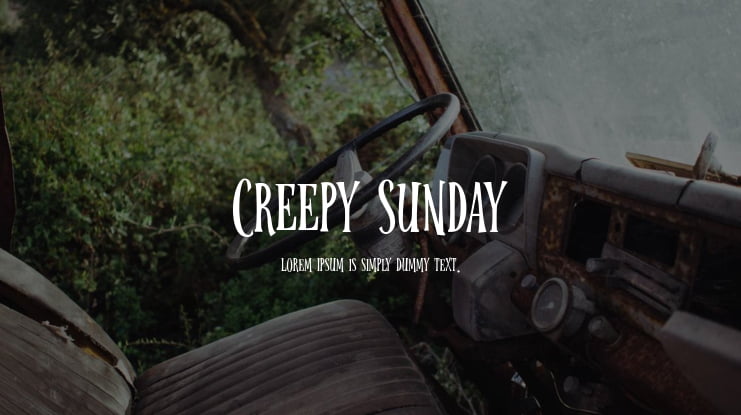 Creepy Sunday Font