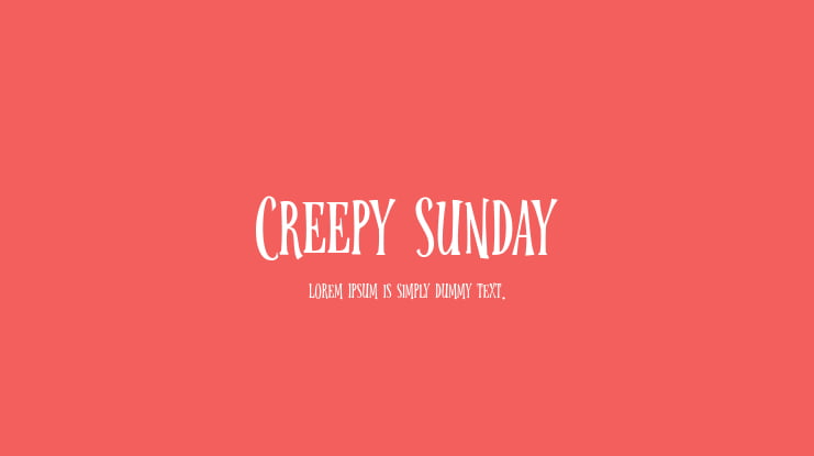 Creepy Sunday Font