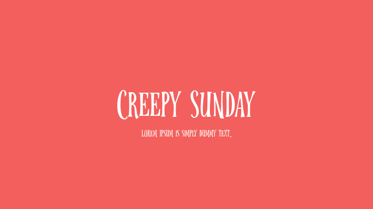 Creepy Sunday Font