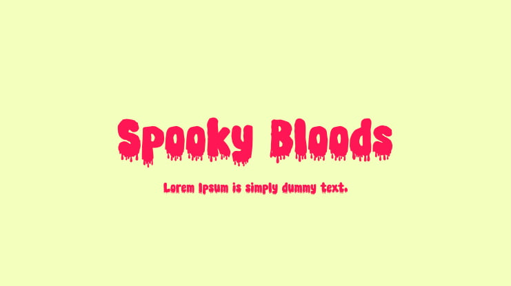 Spooky Bloods Font