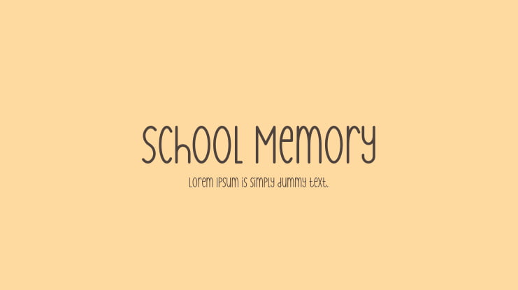 School Memory Font