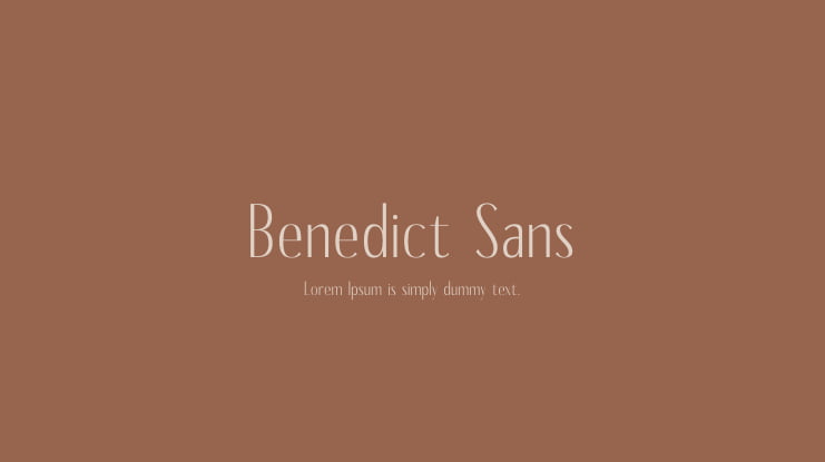 Benedict Sans Font