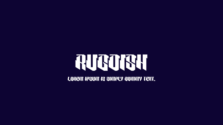 RUGDISH Font