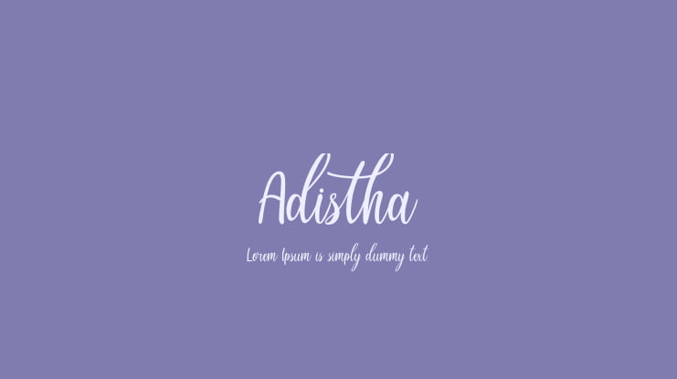 Adistha Font