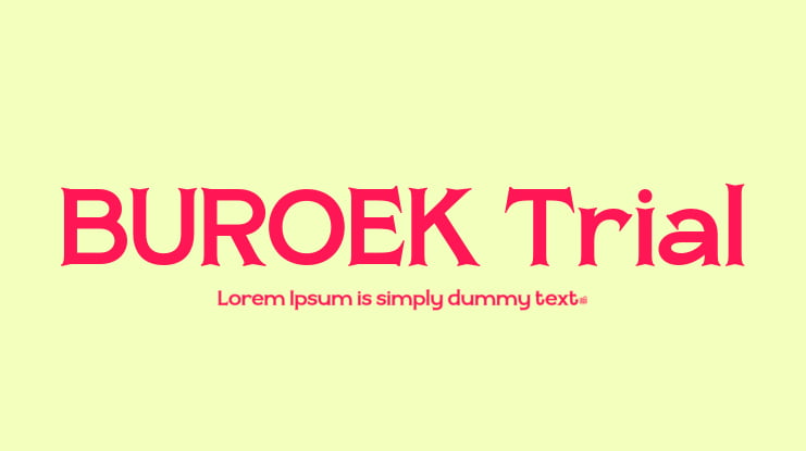 BUROEK Trial Font