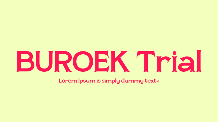 BUROEK Trial Font