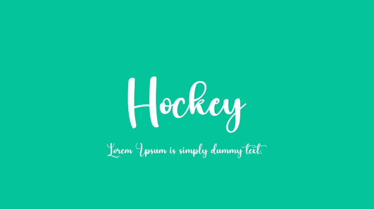 Hockey Font
