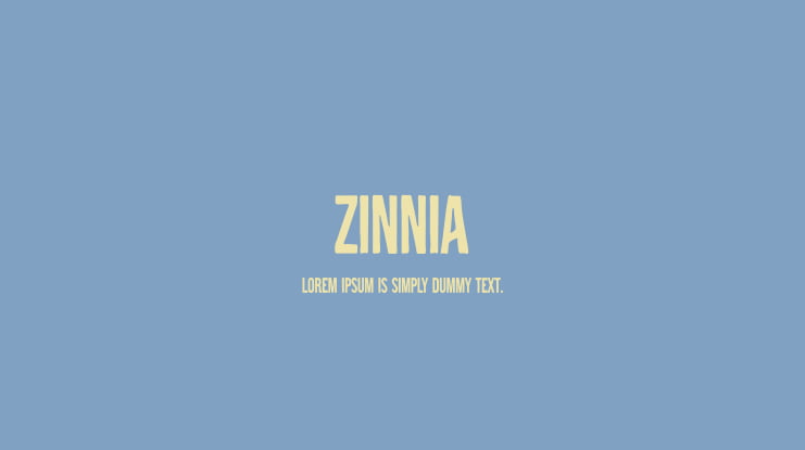 Zinnia Font