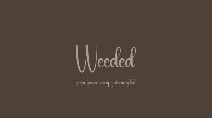 Weeded Font