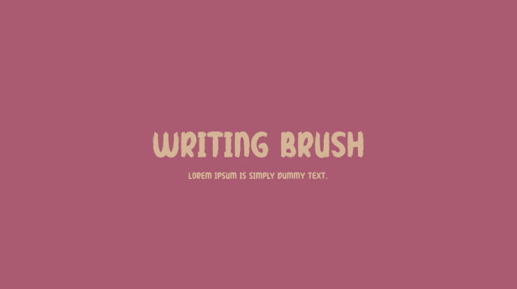 Writing Brush Font