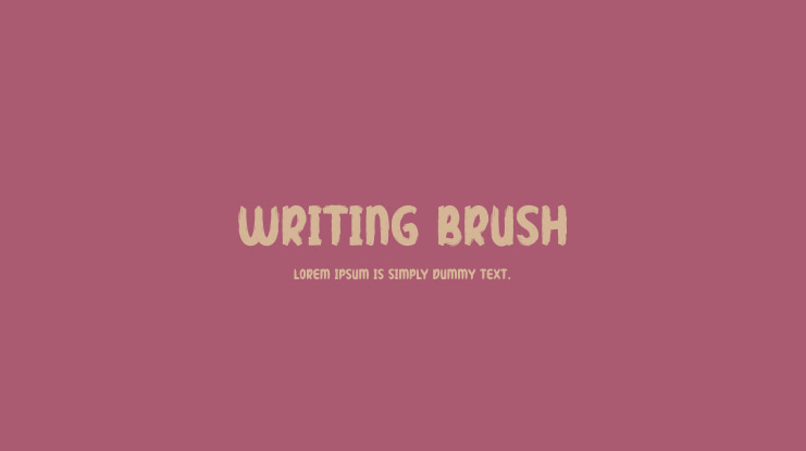 Writing Brush Font