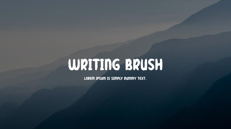 Writing Brush Font