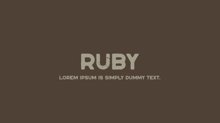Ruby Font