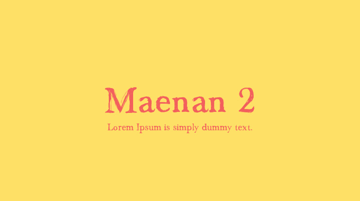 Maenan 2 Font