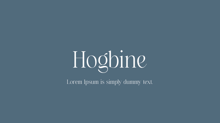 Hogbine Font