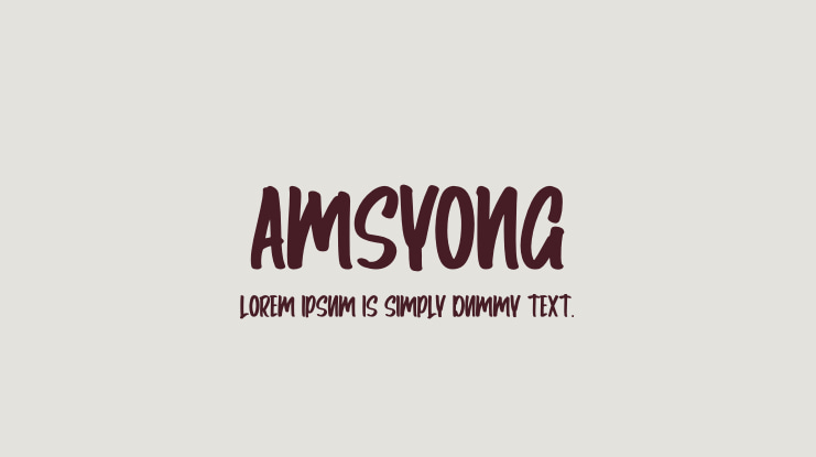 Amsyong Font