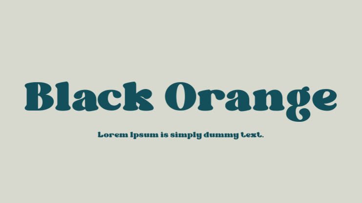 Black Orange Font