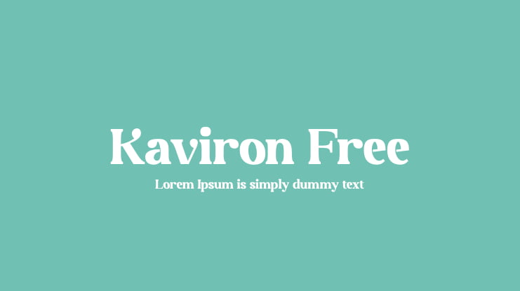 Kaviron Free Font