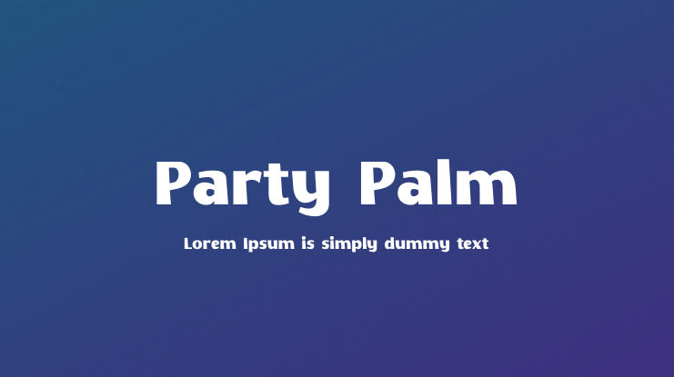 Party Palm Font