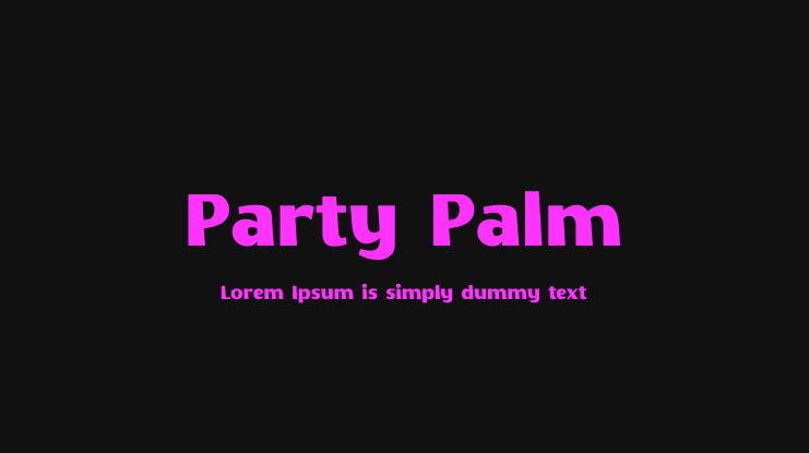 Party Palm Font