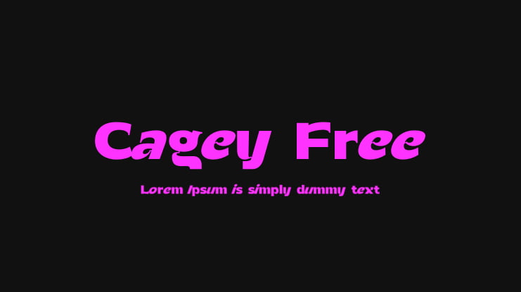 Cagey Free Font
