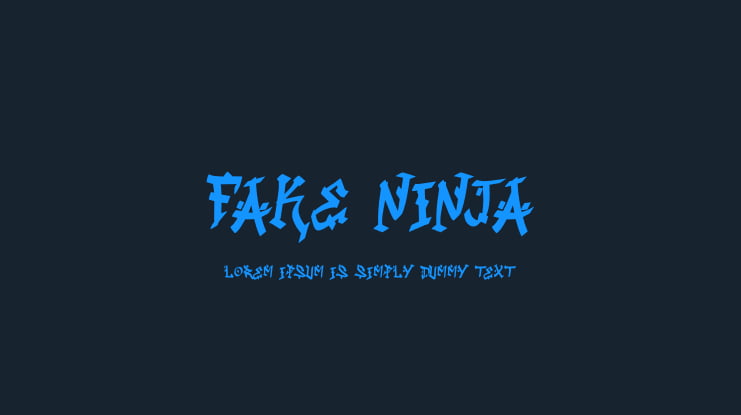 Fake Ninja Font