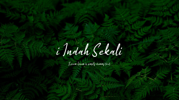i Indah Sekali Font