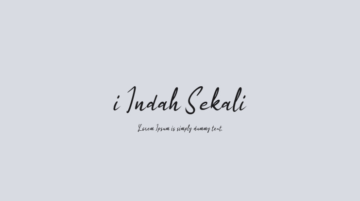 i Indah Sekali Font
