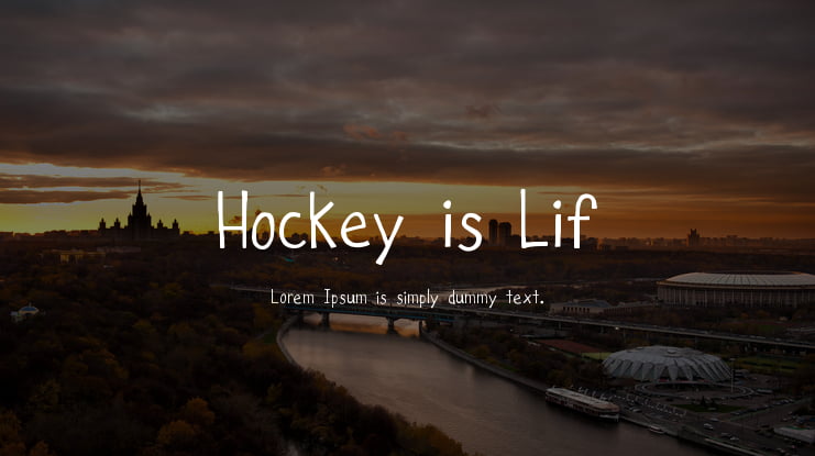 Hockey is Lif Font