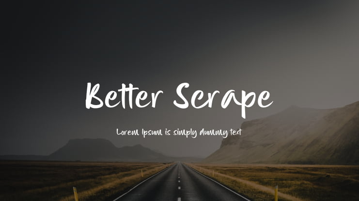Better Scrape Font