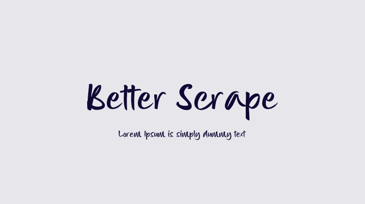 Better Scrape Font