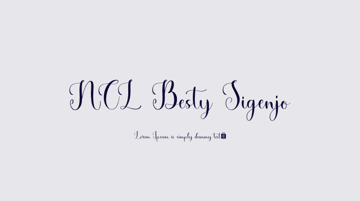 NCL Besty Sigenjo Font