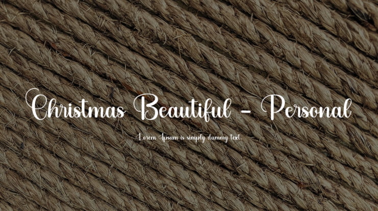 Christmas Beautiful - Personal Font
