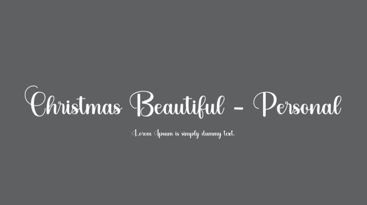 Christmas Beautiful - Personal Font
